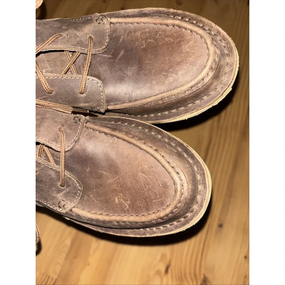 OLIBERTE Men's 40 / 8 Ankle Chukka Boots Brown Leather Africa Made Lace Up